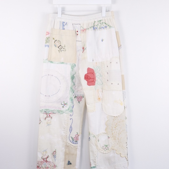 COPY - Antique Handkerchief Patchwork Elastic Drawcord Waist Pants Sample MEDIUM - Picture 5 of 5